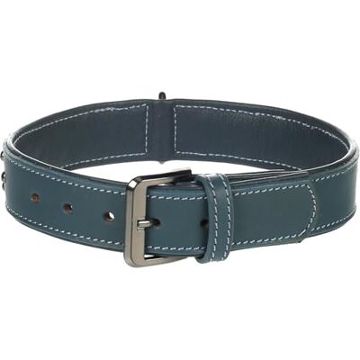 Flamingo Denver halsband + ijzeren blauw, L 41-50 cm, 35 mm Flamingo Denver halsband + ijzeren blauw, L 41-50 cm, 35 mm