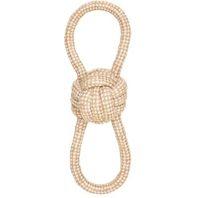 La cordeline Hondenspeelgoed, katoen, hennep, natuurlijk, om te kauwen, interactief speelgoed voor honden, puppy's, bal 2 handgrepen, 28 cm La cordeline Hondenspeelgoed, katoen, hennep, natuurlijk, om te kauwen, interactief speelgoed voor honden, puppy's, bal 2 handgrepen, 28 cm