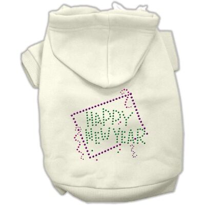 Mirage Pet Products Mirage Huisdier Producten 12-Inch Gelukkig Nieuwjaar Strass Hoodies, Medium, Crème Mirage Pet Products Mirage Huisdier Producten 12-Inch Gelukkig Nieuwjaar Strass Hoodies, Medium, Crème