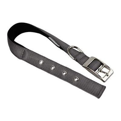 Ferplast Hondenhalsband Medium Large Maat Hondenhalsband van Gevoerd Nylon Verstelbare Metalen Gesp, Nekomvang 41-49 cm, Grijs Ferplast Hondenhalsband Medium Large Maat Hondenhalsband van Gevoerd Nylon Verstelbare Metalen Gesp, Nekomvang 41-49 cm, Grijs