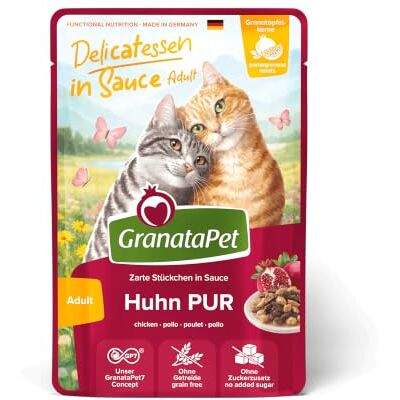 GranataPet Katten natvoer delicatessen in saus kip PUR 100 g GranataPet Katten natvoer delicatessen in saus kip PUR 100 g