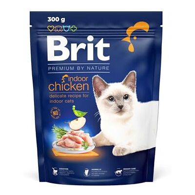 Brit Premium by Nature Indoor droogvoer voor huiskatten, smaak kip, voorkomt haarballen, 300 g Brit Premium by Nature Indoor droogvoer voor huiskatten, smaak kip, voorkomt haarballen, 300 g