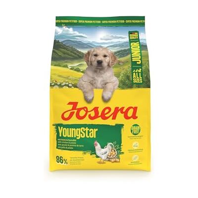 Josera Junior YoungStar kip & aardappel (1 x 3 kg) premium droogvoer voor groeiende honden puppyvoer voor middelgrote en grote rassen voor optimale verzorging graanvrij 1 stuk verpakt MediMax kip en aardappel, graanvrij premium fokvoer voor een Josera Junior YoungStar kip & aardappel (1 x 3 kg) premium droogvoer voor groeiende honden puppyvoer voor middelgrote en grote rassen voor optimale verzorging graanvrij 1 stuk verpakt MediMax kip en aardappel, graanvrij premium fokvoer voor een