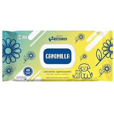 RECORD - Salviette Detergenti con Antibatterico - Kamille - 40 stuks - Doekjes RECORD - Salviette Detergenti con Antibatterico - Kamille - 40 stuks - Doekjes