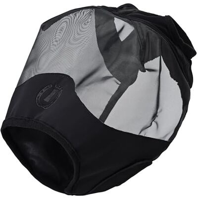 Imperial Riding IRH Fly Shield, vliegenmasker met UV-mesh en fleece-rand, zwart zonder oren, volledig Imperial Riding IRH Fly Shield, vliegenmasker met UV-mesh en fleece-rand, zwart zonder oren, volledig