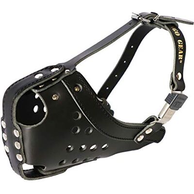 DINGO GEAR WWW.DINGOGEAR.COM 1977 Dingo Gear hond training snuit, Nieuwe versie, L working dogs, Black leather with steel insert DINGO GEAR WWW.DINGOGEAR.COM 1977 Dingo Gear hond training snuit, Nieuwe versie, L working dogs, Black leather with steel insert