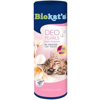 Biokat's Deo Pearls Baby Powder Geparfumeerde strooiseltoevoeging, voor frisheid en vaste strooiselklonten in de kattenbak 6 blikjes (6 x 700 g) Biokat's Deo Pearls Baby Powder Geparfumeerde strooiseltoevoeging, voor frisheid en vaste strooiselklonten in de kattenbak 6 blikjes (6 x 700 g)