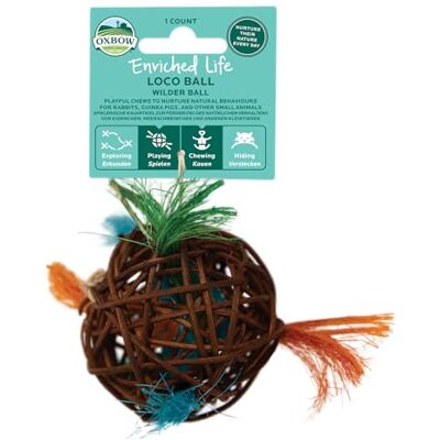 OXBOW Enriched Life Gekke Bal Speelgoed voor Konijnen, Cavia's, Hamsters, Ratten OXBOW Enriched Life Gekke Bal Speelgoed voor Konijnen, Cavia's, Hamsters, Ratten