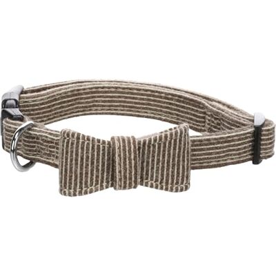 Flamingo Hond Halsband met strik Herbert Lichtbruin S 30-45cm 15mm Flamingo Hond Halsband met strik Herbert Lichtbruin S 30-45cm 15mm