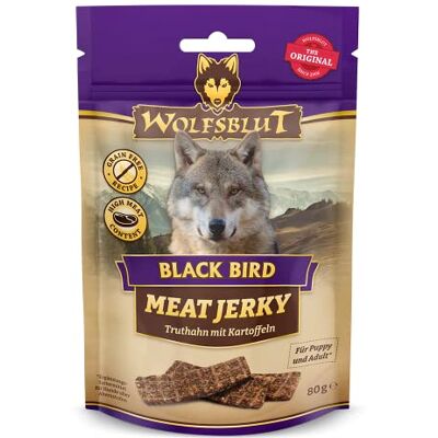 Wolfsblut Meat Jerky Black Bird 1 x 80 g Hondensnack Hondenvoer Graanvrij Wolfsblut Meat Jerky Black Bird 1 x 80 g Hondensnack Hondenvoer Graanvrij