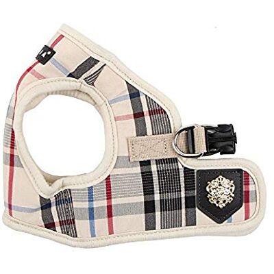 Puppia Junior Vest Beige Geruit Hondengordel - Hondengordel Puppia Junior Vest Beige Geruit Hondengordel - Hondengordel