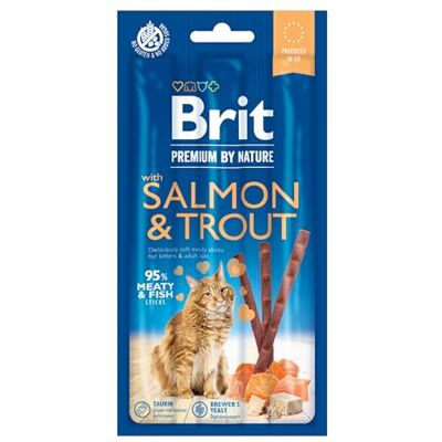 Brit VAFO PRAHA s.r.o. Premium Cat Kabanosy zalm & Trout 3 x 5G / 35 Brit VAFO PRAHA s.r.o. Premium Cat Kabanosy zalm & Trout 3 x 5G / 35