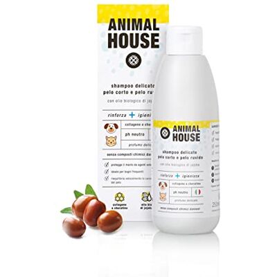 Animal House Vloeibare shampoo Natuurlijk Hypoallegenisch Geur Gruelty Free (kort en ruw haar, 1) Animal House Vloeibare shampoo Natuurlijk Hypoallegenisch Geur Gruelty Free (kort en ruw haar, 1)