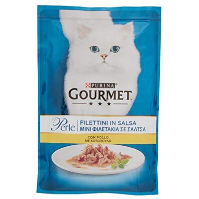 Gourmet Perle Kattenvoer met minifiletssmaak in saus met kip, 85 g Gourmet Perle Kattenvoer met minifiletssmaak in saus met kip, 85 g