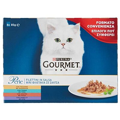 Gourmet Gourmet Perle Gatto Filettini in Salsa - Katvoeding Gourmet Gourmet Perle Gatto Filettini in Salsa - Katvoeding