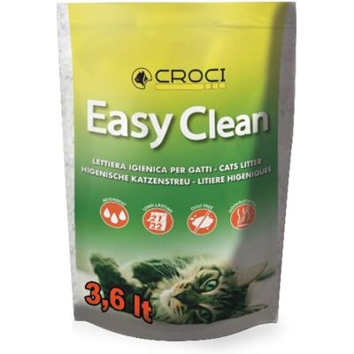Croci Easy Clean Siliconen kattenbakvulling – zandbakvulling voor katten in siliciumkristallen – kattenbakvulling met hoog absorptievermogen en gemakkelijk te reinigen, 3,6 l Croci Easy Clean Siliconen kattenbakvulling – zandbakvulling voor katten in siliciumkristallen – kattenbakvulling met hoog absorptievermogen en gemakkelijk te reinigen, 3,6 l