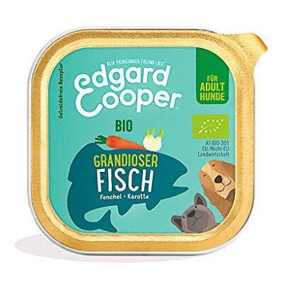 Edgard & Cooper Natvoer voor honden, vis, 100 g x 17 cm, graanvrij, natuurlijke ingrediënten en verse vis, vol essentiële aminozuren Edgard & Cooper Natvoer voor honden, vis, 100 g x 17 cm, graanvrij, natuurlijke ingrediënten en verse vis, vol essentiële aminozuren