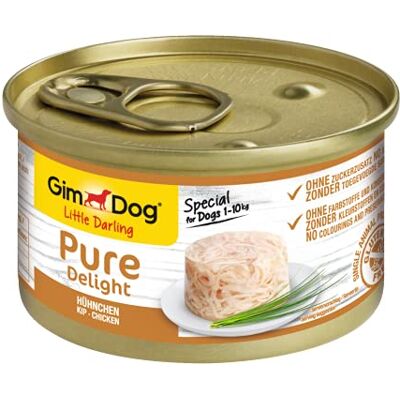 GimDog Pure Delight kip Eiwitrijke hondensnack, met mals vlees in heerlijke gelei 18 blikken (18 x 150 g) GimDog Pure Delight kip Eiwitrijke hondensnack, met mals vlees in heerlijke gelei 18 blikken (18 x 150 g)