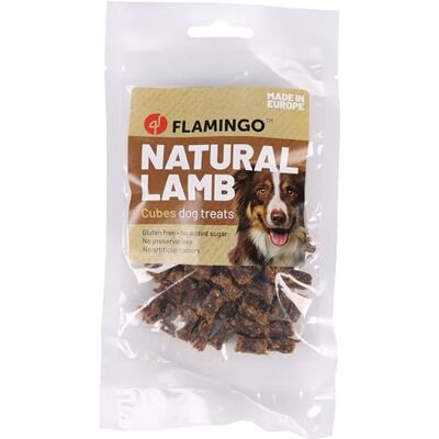 Flamingo Snack Nature Cubes met lam – glutenvrije lekkernijen – zonder toegevoegde suiker – zonder kleur- en conserveringsmiddelen – product uit Europa Flamingo Snack Nature Cubes met lam – glutenvrije lekkernijen – zonder toegevoegde suiker – zonder kleur- en conserveringsmiddelen – product uit Europa