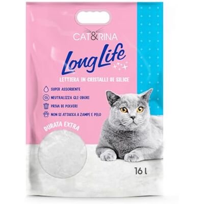 CAT&RINA Lange levensduur kattenbakvulling - Silicakristallen 16 l CAT&RINA Lange levensduur kattenbakvulling - Silicakristallen 16 l