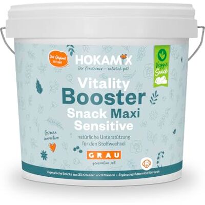 Grau – the Original – Hokamix Vitality Booster Snack Maxi Sensitive, 1 pak (1 x 2,25kg), aanvullend voer voor honden Grau – the Original – Hokamix Vitality Booster Snack Maxi Sensitive, 1 pak (1 x 2,25kg), aanvullend voer voor honden