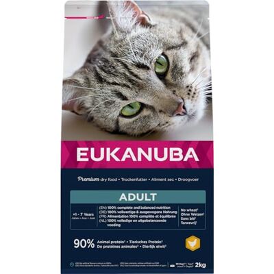 Eukanuba Kattenvoer Adult kip en lever (2 kg) Eukanuba Kattenvoer Adult kip en lever (2 kg)