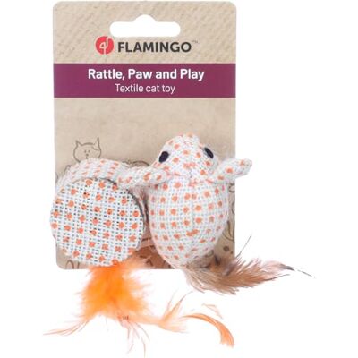 Flamingo SPEELGOED TEXO SCHIJF + MUIS ORANJE 10x6,3x4CM Flamingo SPEELGOED TEXO SCHIJF + MUIS ORANJE 10x6,3x4CM