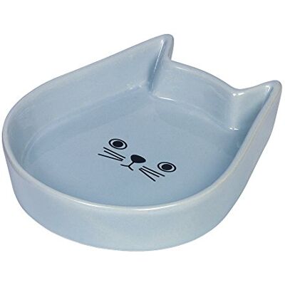 Nobby Keramische schaal voor katten Kitty Face lichtblauw 13 x 16 x 3 cm Nobby Keramische schaal voor katten Kitty Face lichtblauw 13 x 16 x 3 cm