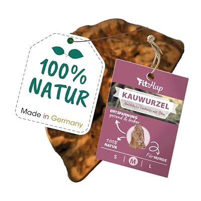 cdVet Natuurproducten kauwwortel M hond speelgoed ontspanning + stressbestrijding tandverzorging gezond tandvlees + tanden spel + plezier vetloos + anti-allergeen 100% natuur - cdVet Natuurproducten kauwwortel M hond speelgoed ontspanning + stressbestrijding tandverzorging gezond tandvlees + tanden spel + plezier vetloos + anti-allergeen 100% natuur -