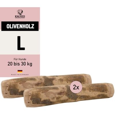 Kauies Olijfhouten kauwbotten voor je hond, 100% natuurlijk, veganistisch en calorievrij, lang hondenspeelgoed van hout getest op schadelijke stoffen, Made in Germany, maat L, tot 30 kg, verpakking Kauies Olijfhouten kauwbotten voor je hond, 100% natuurlijk, veganistisch en calorievrij, lang hondenspeelgoed van hout getest op schadelijke stoffen, Made in Germany, maat L, tot 30 kg, verpakking