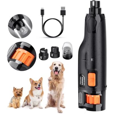 Gimars Verstelbare 6 Snelheden 12000 rpm Hond Nagelslijper 45dB Dubbele Led-Light Pet Nagelslijper USB Oplaadbare 3 Poorten Nagelvijl Voor Grote Medium Kleine Hond Gimars Verstelbare 6 Snelheden 12000 rpm Hond Nagelslijper 45dB Dubbele Led-Light Pet Nagelslijper USB Oplaadbare 3 Poorten Nagelvijl Voor Grote Medium Kleine Hond