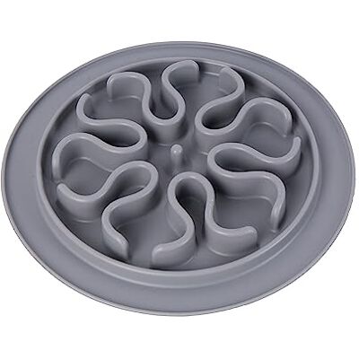 Dehner Honden- en kattenbak, anti-schingbak, ca. Ø 24 cm, hoogte 2 cm, siliconen, grijs Dehner Honden- en kattenbak, anti-schingbak, ca. Ø 24 cm, hoogte 2 cm, siliconen, grijs