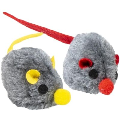 JACK AND VANILLA , Kattenspeelgoed in kleurrijke muisvorm, 2 stuks, 7 cm, niet giftig, met belletjes voor een stimulerend en boeiend spel, verschillende kleuren, model Cat Toys JACK AND VANILLA , Kattenspeelgoed in kleurrijke muisvorm, 2 stuks, 7 cm, niet giftig, met belletjes voor een stimulerend en boeiend spel, verschillende kleuren, model Cat Toys