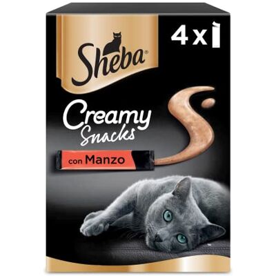 Sheba Creamy Snacks Rundvlees, 11 verpakkingen à 4 snacks Sheba Creamy Snacks Rundvlees, 11 verpakkingen à 4 snacks