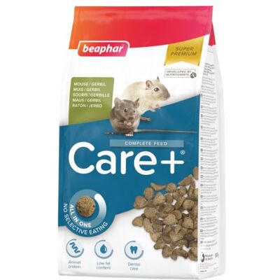Beaphar Care+ Super Premium Voeding Sberbo en Muizen 500 g Hoge Energiewaarde Tandafval en zonder toegevoegde suiker Geëxtrudeerd voer Beaphar Care+ Super Premium Voeding Sberbo en Muizen 500 g Hoge Energiewaarde Tandafval en zonder toegevoegde suiker Geëxtrudeerd voer
