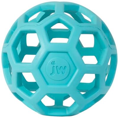 JW Pet HOL-ee Roller™ hondenspeelgoed puzzelbal, natuurrubber, maat M 11,4 cm Ø, blauw JW Pet HOL-ee Roller™ hondenspeelgoed puzzelbal, natuurrubber, maat M 11,4 cm Ø, blauw