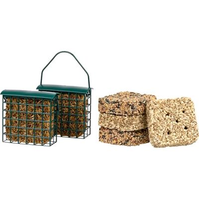 dobar ® 8-delige set wildvogelvoederset, 6 voederblokken in verschillende soorten, 2 voederdispensers om op te hangen, voer voor het hele jaar door voor vogels, wilde vogelvoer, 1,5 kg dobar ® 8-delige set wildvogelvoederset, 6 voederblokken in verschillende soorten, 2 voederdispensers om op te hangen, voer voor het hele jaar door voor vogels, wilde vogelvoer, 1,5 kg