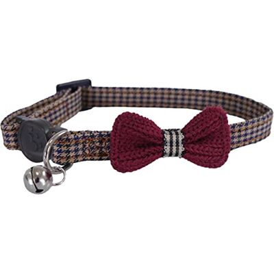Designer Bourgondisch strik hondenshirt - Halsband Designer Bourgondisch strik hondenshirt - Halsband