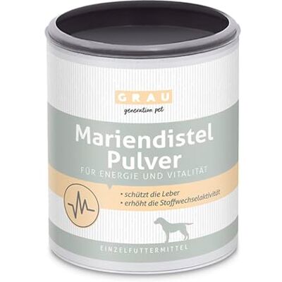 Grau het origineel 100% puur mariadistelpoeder, beschermt de lever, draagt bij aan celvernieuwing, 1 verpakking (1 x 225 g), aanvullende voeding voor honden Grau het origineel 100% puur mariadistelpoeder, beschermt de lever, draagt bij aan celvernieuwing, 1 verpakking (1 x 225 g), aanvullende voeding voor honden