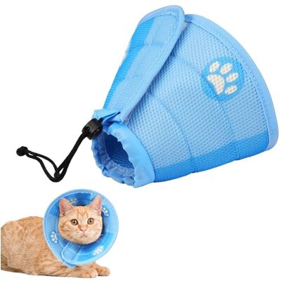 Heatail Halsband kat verstelbare halsband kat: herstel halsband zacht beschermende cone kraag voor katten, puppy's, kleine honden (S) Heatail Halsband kat verstelbare halsband kat: herstel halsband zacht beschermende cone kraag voor katten, puppy's, kleine honden (S)