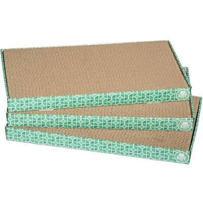 Kitty City XL brede gegolfde kattenkrabbers, 3 stuks, krab voor katten, krabmatten voor katten, deurklemmen, meubelbeschermers tegen krabben Kitty City XL brede gegolfde kattenkrabbers, 3 stuks, krab voor katten, krabmatten voor katten, deurklemmen, meubelbeschermers tegen krabben