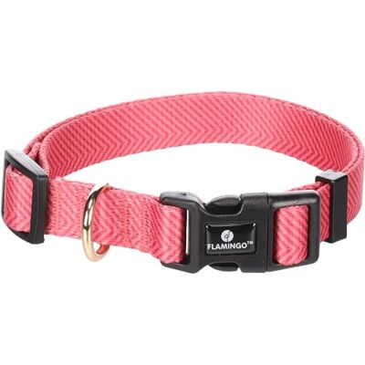 Flamingo Noekie Halsketting, roze, M, 40-55 cm x 20 mm, traploos verstelbaar met klikgesp Flamingo Noekie Halsketting, roze, M, 40-55 cm x 20 mm, traploos verstelbaar met klikgesp