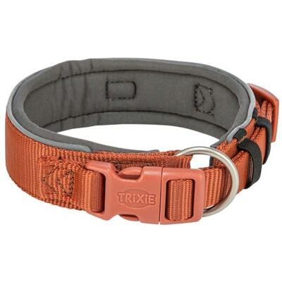 TRIXIE Premium halsband, extra breed, S-M, roest/grafiet TRIXIE Premium halsband, extra breed, S-M, roest/grafiet