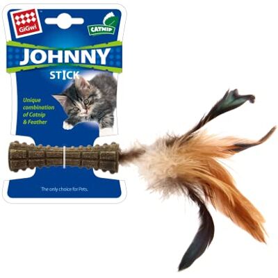 GiGwi Veerstok, kattenspeelgoed, natuurlijke kat en kitten speelgoed voor binnen en buiten, interactief spelen GiGwi Veerstok, kattenspeelgoed, natuurlijke kat en kitten speelgoed voor binnen en buiten, interactief spelen