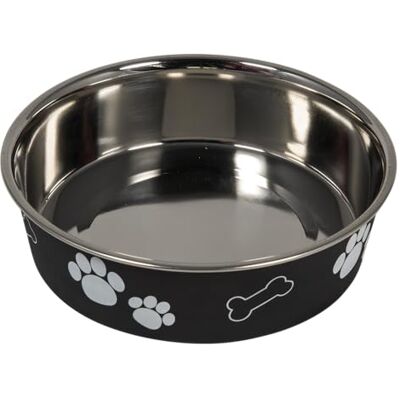 JACK AND VANILLA , Roestvrijstalen kom, zwart, elegant design, inhoud 610 ml, Ø 15 cm, ideaal voor dagelijkse maaltijden en picknicks, gemakkelijk te reinigen, duurzaam, model Bon Appetit JACK AND VANILLA , Roestvrijstalen kom, zwart, elegant design, inhoud 610 ml, Ø 15 cm, ideaal voor dagelijkse maaltijden en picknicks, gemakkelijk te reinigen, duurzaam, model Bon Appetit