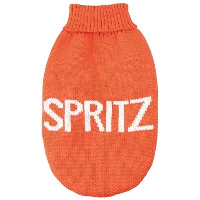 Record Hondentrui voor cocktails. Zachte hondentrui met hoge kraag met elastische broekspijpen, geborduurd met het opschrift 'Spuit' M, ruglengte 40 cm Record Hondentrui voor cocktails. Zachte hondentrui met hoge kraag met elastische broekspijpen, geborduurd met het opschrift 'Spuit' M, ruglengte 40 cm