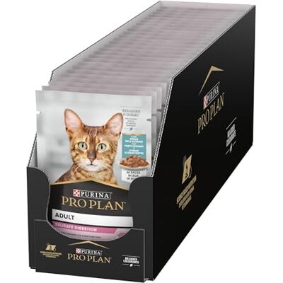 Pro Plan PURINA DELICATE NUTRISAVOUR Kattenvoer nat, met diepzeevis, verpakking van 26 stuks (26 x 85 g) Pro Plan PURINA DELICATE NUTRISAVOUR Kattenvoer nat, met diepzeevis, verpakking van 26 stuks (26 x 85 g)