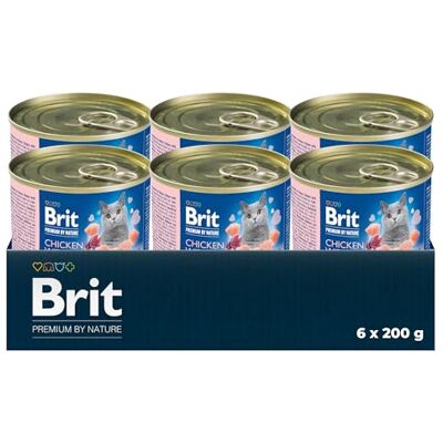 Brit Premium Pâté Natvoer voor katten, smaak kip & harten, 6 x 200 g Brit Premium Pâté Natvoer voor katten, smaak kip & harten, 6 x 200 g