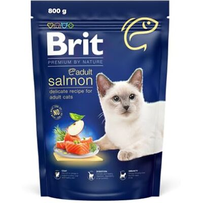 Brit Premium by Nature Droogvoer voor volwassen katten, zalmsmaak, 800 g Brit Premium by Nature Droogvoer voor volwassen katten, zalmsmaak, 800 g