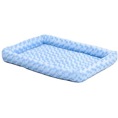 MidWest Homes for Pets Bolster Hondenbed 55,88 cm lang hondenbed of kattenbed met comfortabele steun; ideaal voor "kleine" hondenrassen; blauw; model 40222-PB MidWest Homes for Pets Bolster Hondenbed 55,88 cm lang hondenbed of kattenbed met comfortabele steun; ideaal voor "kleine" hondenrassen; blauw; model 40222-PB
